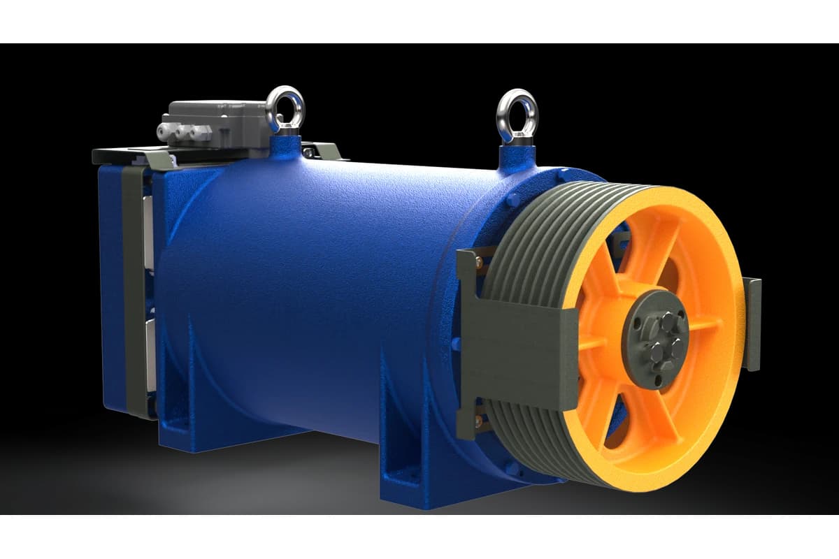 موتور کشش AKIS AK 600، ظرفیت 1,600 kg، موتورخانه یا بدون موتورخانه (MR/MRL)