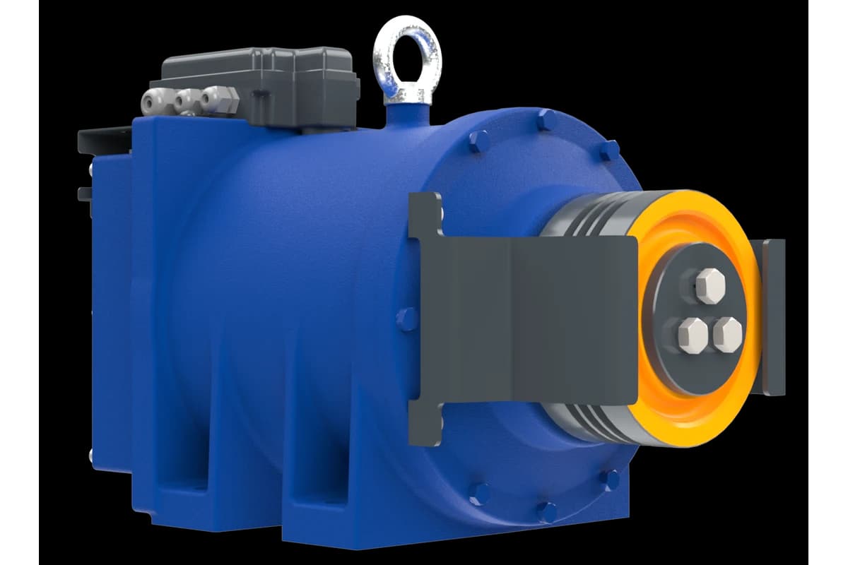 موتور کشش AKIS HS 100، ظرفیت 320–480 kg، موتورخانه یا بدون موتورخانه (MR/MRL)