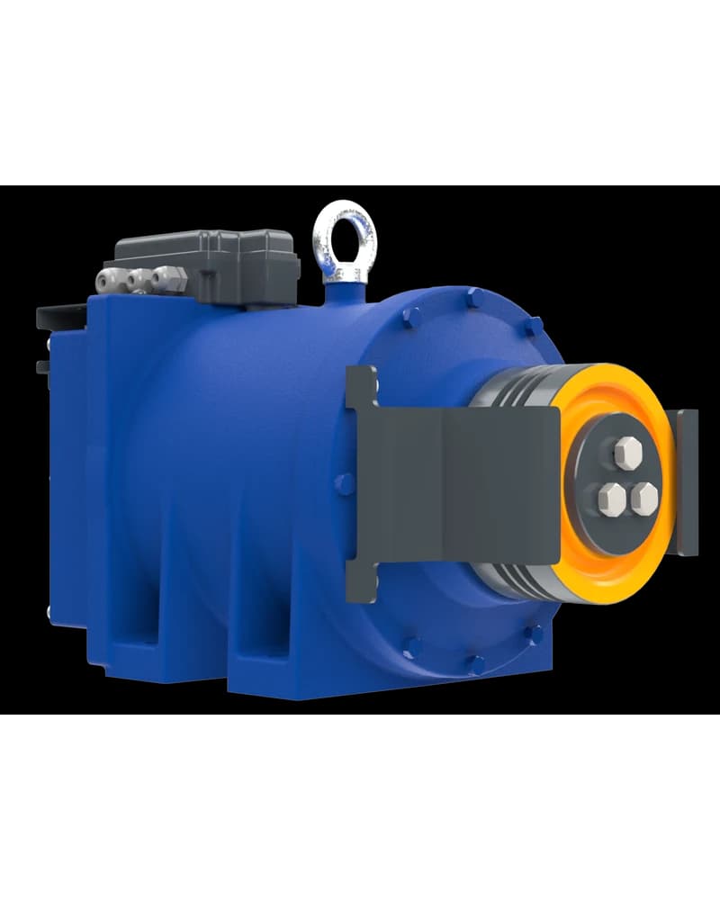 موتور کشش AKIS HS 100، ظرفیت 320–480 kg، موتورخانه یا بدون موتورخانه (MR/MRL)