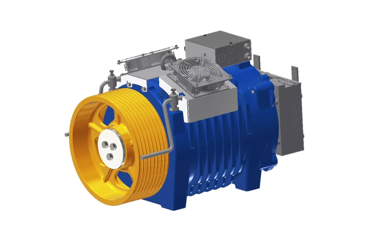 موتور کشش ITAL G-1500، ظرفیت 4,500 kg، موتورخانه یا بدون موتورخانه (MR/MRL)