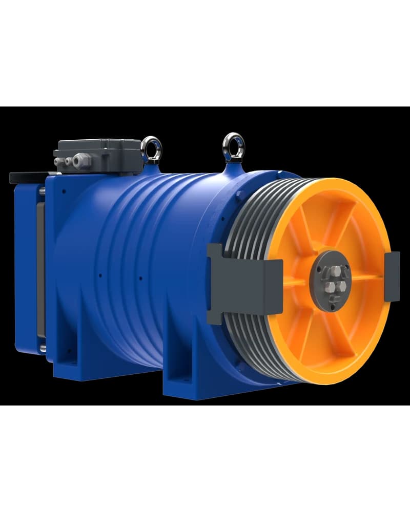 محرك جر AKIS AK 2-5، حمولة 1,600–2,000 kg، غرفة ماكينة أو بدون (MR/MRL)