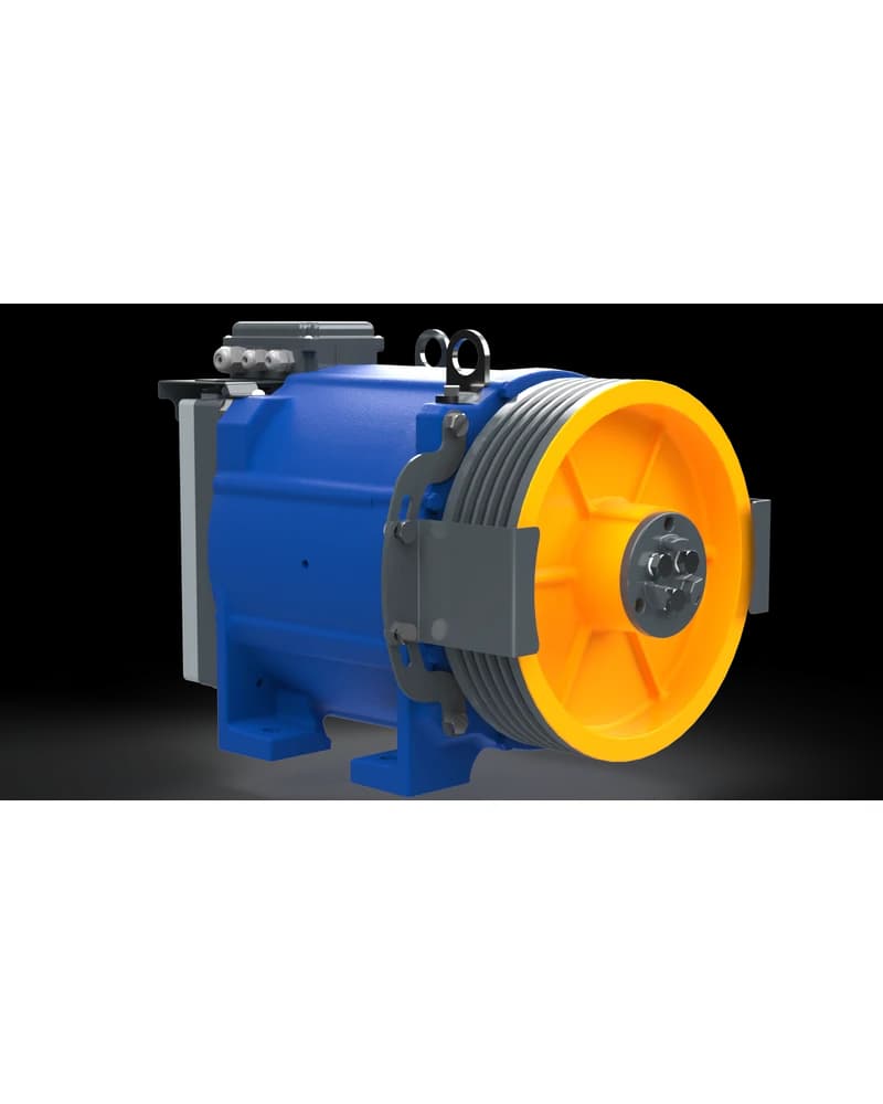 محرك جر AKIS AK 200، حمولة 400–800 kg، غرفة ماكينة أو بدون (MR/MRL)
