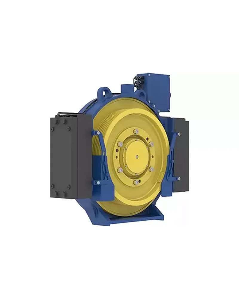 موتور کشش ZIEHL-ABEGG SL510، ظرفیت 1,125 kg (2:1)، بدون موتورخانه (MRL)