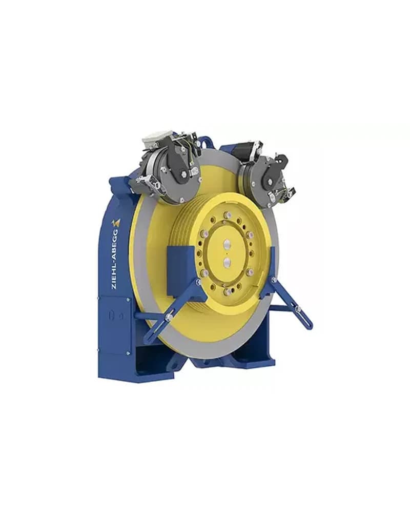 موتور کشش ZIEHL-ABEGG ZAsyn SM700، ظرفیت 1,600 kg (2:1)، با یا بدون موتورخانه