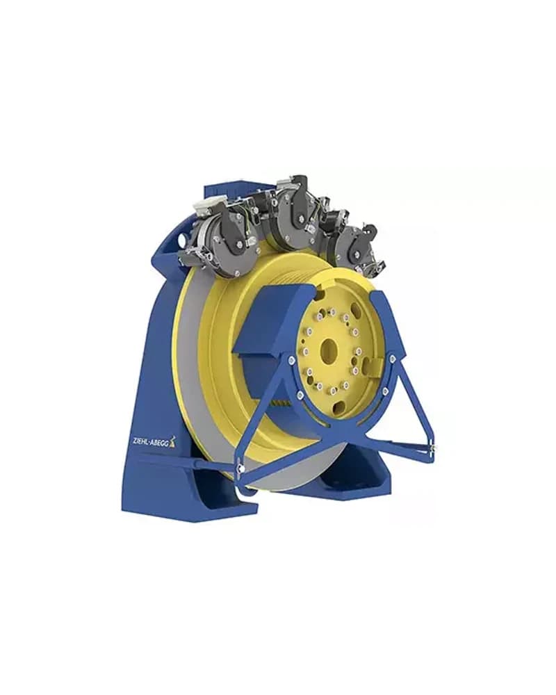 موتور کشش ZIEHL-ABEGG ZAsyn SM860، ظرفیت 2,500 kg (2:1)، با یا بدون موتورخانه