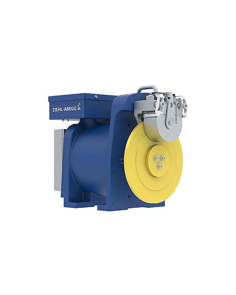 موتور کشش ZIEHL-ABEGG AM200.15A، ظرفیت 2,500 lb (2:1)، با یا بدون موتورخانه